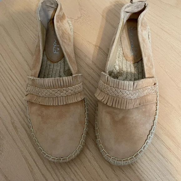 Splendid Jamie Fringe Suede Espadrille Loafers​​​ - Picture 1 of 9